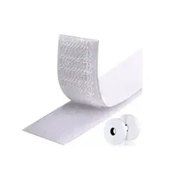 GENERICO - Cinta Velcro Velkro para coser 20mm X 23 Metros Color Blanco