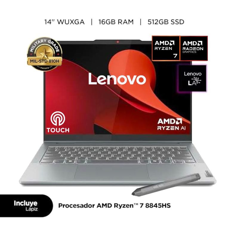 Laptop 14AHP9 AMD Ryzen 7 8845HS 16GB RAM 512GB SSD 14" WUXGA Windows 11