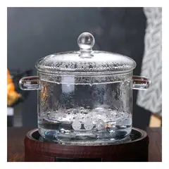 RYBIU IMPORT - Olla para Cocina de 1500ML Transparente Y+Regalo Agendita