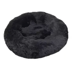 GENERICO - CAMA REDONDA PARA MASCOTAS TALLA XXL NEGRO 120CM DIAMETRO