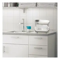 GENERICO - Escurridor de Vajilla de 2 Niveles Plastico Color Plomo