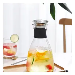 GENERICO - Jarra de Borosilicato 1600 ML de Acero Y+Regalo Stickers