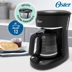 OSTER - Cafetera Programable 12 Tazas con Auto Apagado BVSTDCP12B – 900W