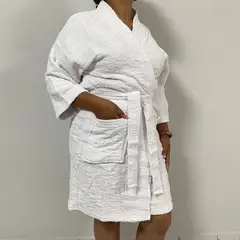 GENERICO - Salida de baño de 380 gramos - L - Blanco