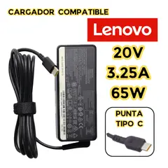 GENERICO - CARGADOR PARA LAPTOP LENOVO 20V 3.25A 65W TIPO C