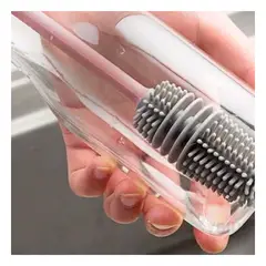 GENERICO - Cepillo Ideal para Cuidado de Vasos Rosado Y+Papel de Regalo