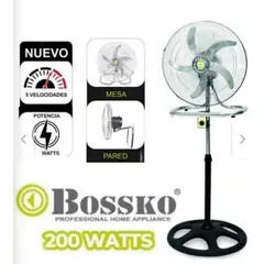 BOSSKO - Ventilador de 5 Aspas 3en1 De 18" 200W BK-8219VI