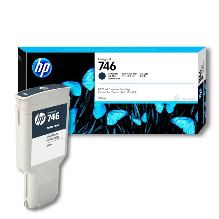 Tinta P2V83A 746 300ML Matte Black Original