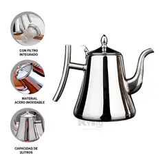 GENERICO - Infusor para Lonche de 2L Plateado Y+Banderitas Adhesivas