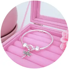 GENERICO - Pulsera Mamá Libélula Regalo Cumpleaños Joya Plata 950