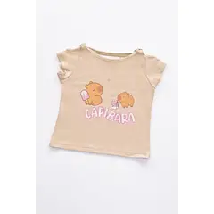 KIDS MASHMELO - POLO PARA NIÑA HOMBROS DESCUBIERTOS CAPIBARA