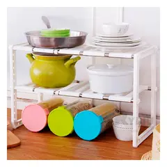 GENERICO - Estante de Almacenamiento para Utensilios en Blanco