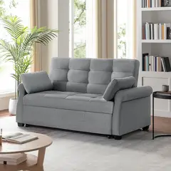 GENERICO - Sofá Cama Lineal Duquesa 1.5 Plz - Gris