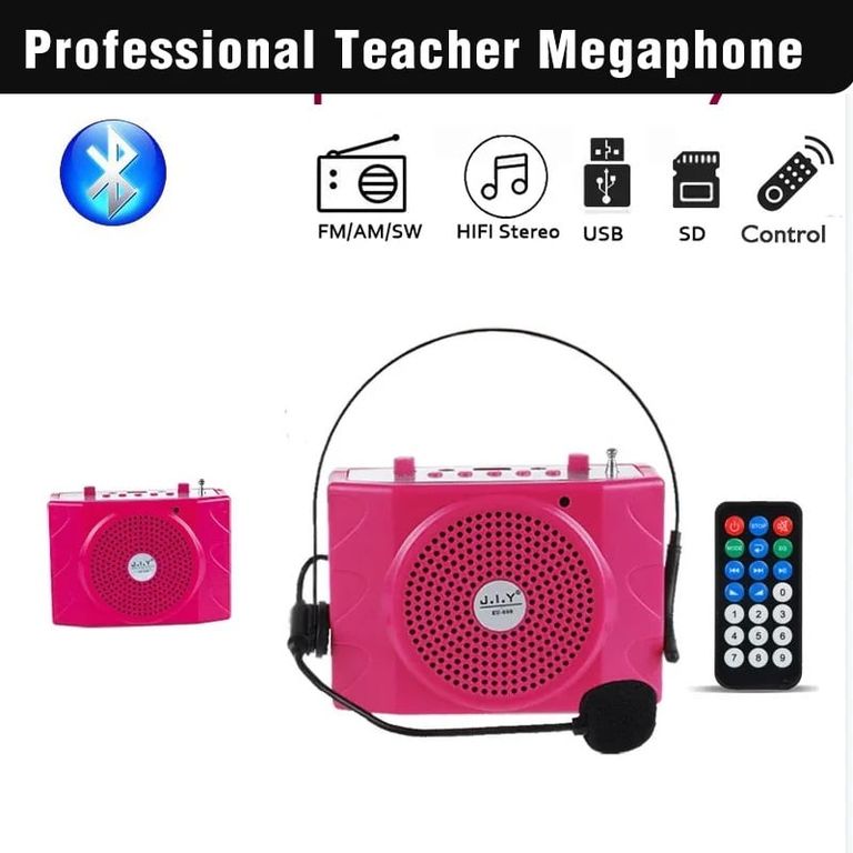 Amplificador de Voz Portátil con Micrófono Bluetooth FM Radio KU-898
