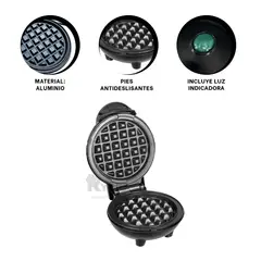 RYBIU IMPORT - Waflera Pequeña Cocina en Negro Y+Regalo Agendita