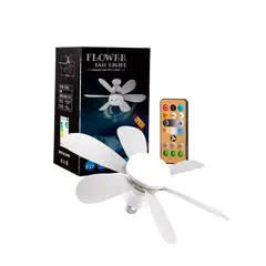 GENERICO - Foco LED Ventilador de Techo Control Remoto 40W 3 velocidades