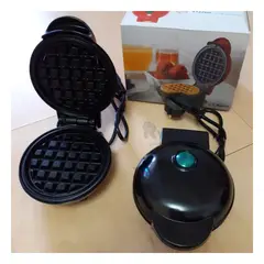 RYBIU IMPORT - Mini Waflera Portatil de Facil Uso Negro Y+Papel de Regalo