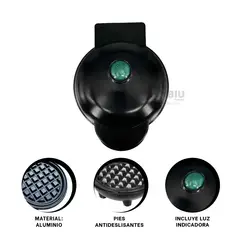 RYBIU IMPORT - Maquina Waflera Antideslizante en Negro Y+Post-it Adhesivos