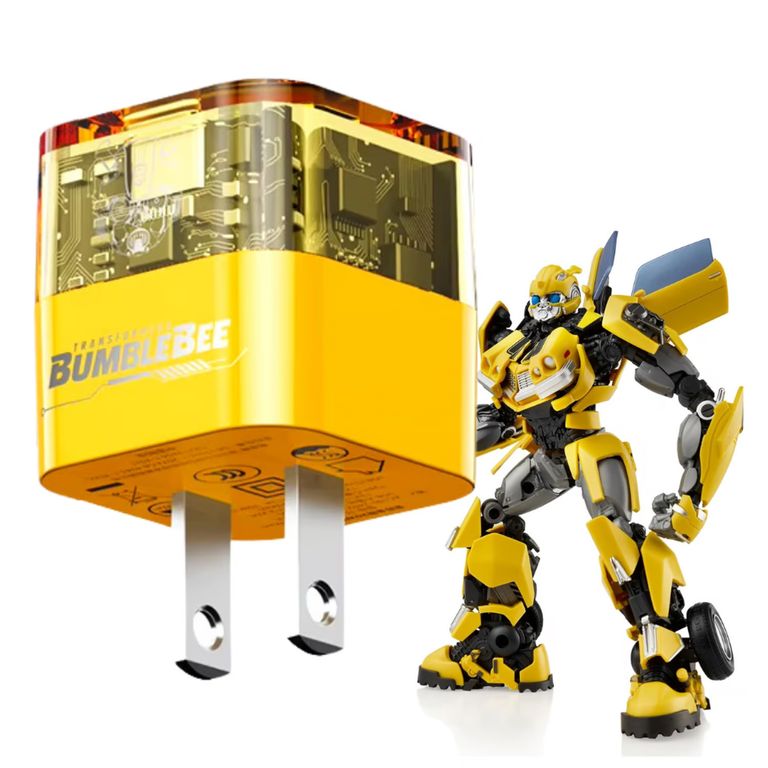 Cargador TF-K05 Amarillo 20w carga rápida USB C y USB A