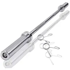 GENERICO - Barra Olímpica Recta de 120 cm + Seguros