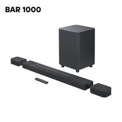 JBL - Barra de Sonido Bar 1000 con altavoces envolventes desmontables