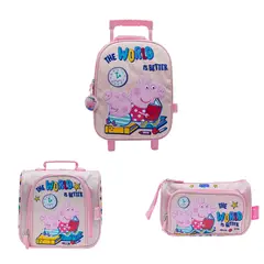 CHILDRENS CLUB - Set de Maleta escolar x3 piezas - Peppa Pig