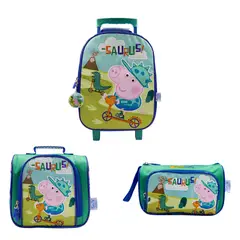 CHILDRENS CLUB - Set de Maleta escolar x3 piezas - Peppa Pig