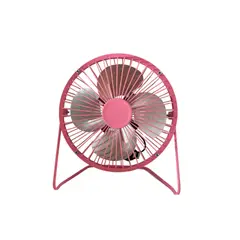 GENERICO - Ventilador de Escritorio Metálico Rosado USB