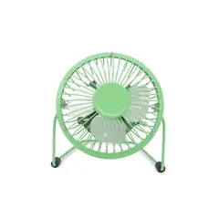 GENERICO - Ventilador de Escritorio Metálico Verde USB