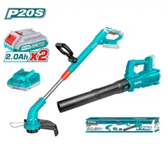 TOTAL TOOLS - SOPLADOR + ORILLADORA DESBROZADORA JARDIN 20V TOTAL-TOSLI23024
