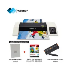 KOALA - Laminadora Enmicadora Plastificadora Metalica A3 + Combo