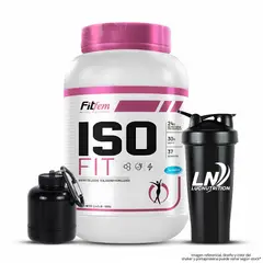 FITFEM - Proteína Iso Fit 1.1 KG - Vainilla + Shaker + Portaproteina