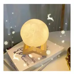ZIMRAHYG - Lámpara 3D Moonlight Luna 15 Cm Diámetro Luz de noche