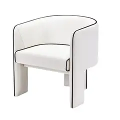 GENERICO - Silla de Comedor Orgánico Anni- Blanco y Negro