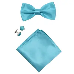 ZIMRAHYG - Pajarita ajustable para hombre + pañuelo cuadrado + gemelos