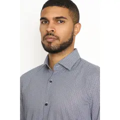 HUGO BOSS - Hugo - Camisa slim fit en popelín de algodón estampado