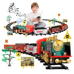 GENERICO - Tren Navideño Eléctrico con Vapor Luz a Control Remoto