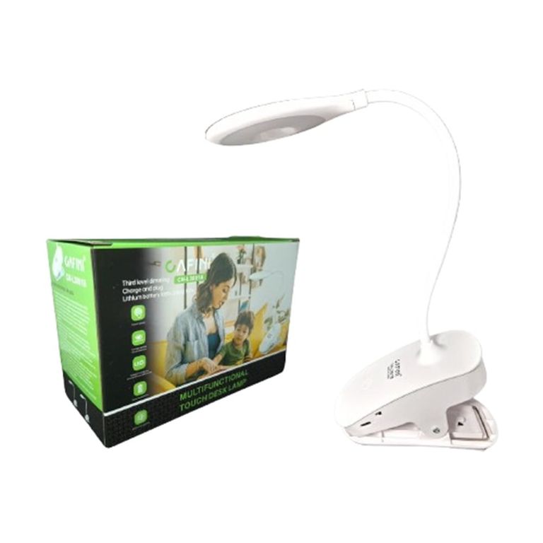 Lámpara De Escritorio Clip Táctil Multifuncional Cn-L3801b BLANCO