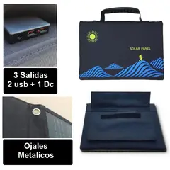 GENERICO - Panel Solar Portatil 5v 120 Cm Cel Powerbank Linterna Tablet