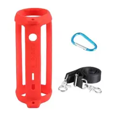 GENERICO - FUNDA CASE PROTECTOR SILICONA COMPATIBLE CON JBL FLIP 6 COLOR ROJO