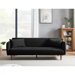 GENERICO - Sofá Reclinable Joaquín 3 Cuerpos - Negro