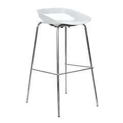 OFIDEAS - Silla Para Bar Fija Tribeca Reposapies Blanco