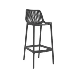 OFIDEAS - Silla Para Bar Fija Berlin Reposapies Negro