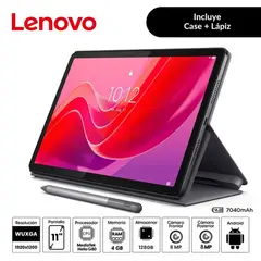 LENOVO - Tablet Tab M11 11” WUXGA IPS 4GB RAM 128GB EMMC Lapiz y Funda TB330FU