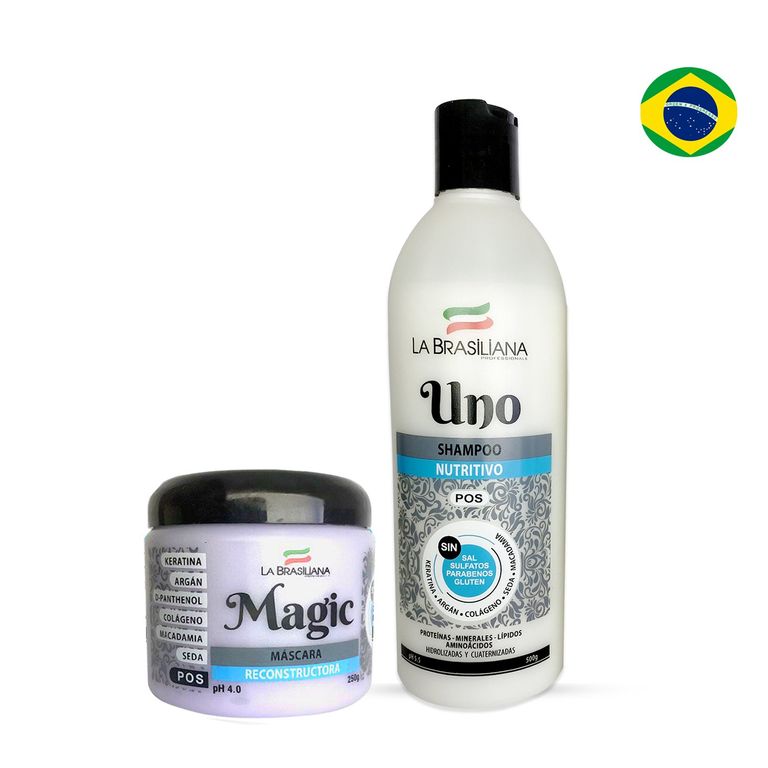 Shampoo Sin Sal Post Alisado y Mascarilla -