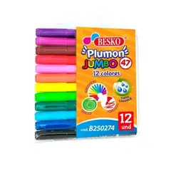 GENERICO - ESTUCHE DE 12 PLUMONES JUMBO PARA PAPEL