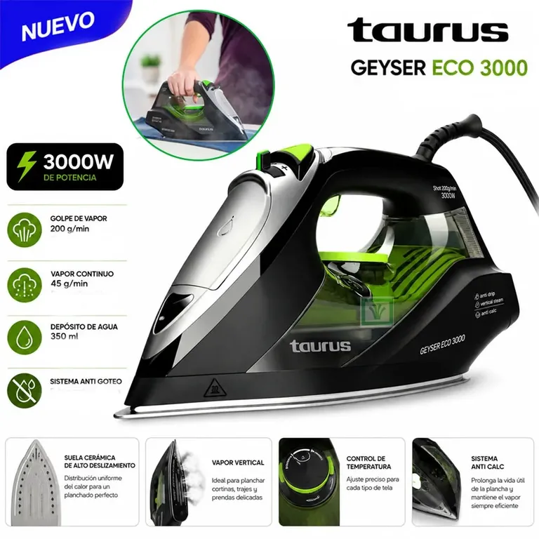 Plancha a Vapor Geyser eco 3000