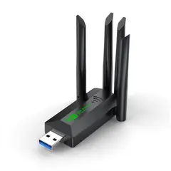 GENERICO - Adaptador USB 3.0 Wifi Doble Banda 2.4/5.8 Ghz con 4 Antenas