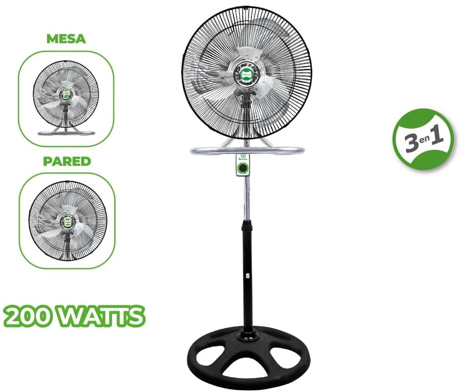 Ventilador 3 en 1 18" BK-8218VI/NG Negro