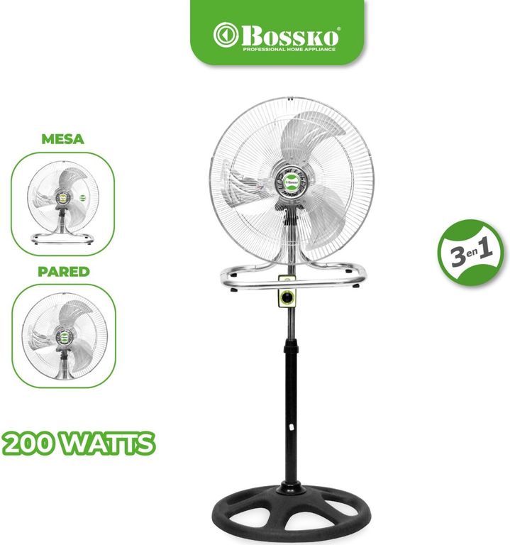 Ventilador 3 en 1 18" BK-8218VI Plateado